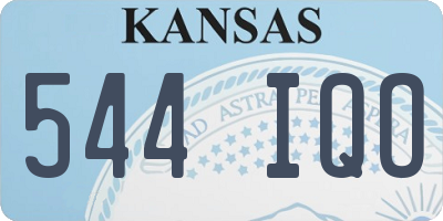 KS license plate 544IQO