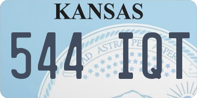 KS license plate 544IQT