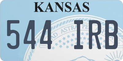KS license plate 544IRB