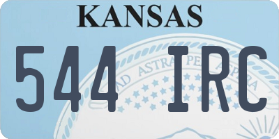 KS license plate 544IRC
