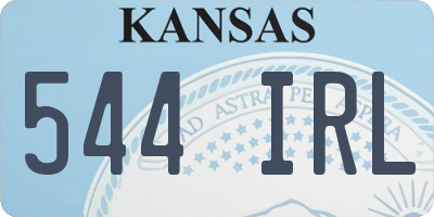 KS license plate 544IRL