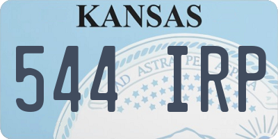 KS license plate 544IRP