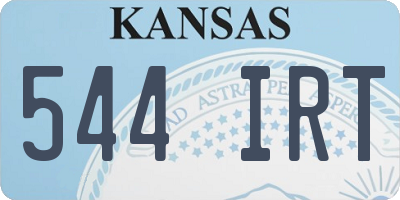 KS license plate 544IRT
