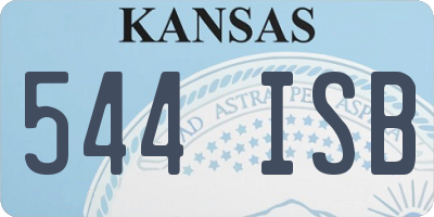 KS license plate 544ISB