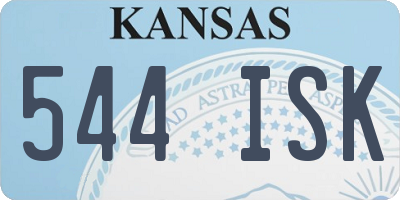 KS license plate 544ISK
