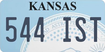 KS license plate 544IST