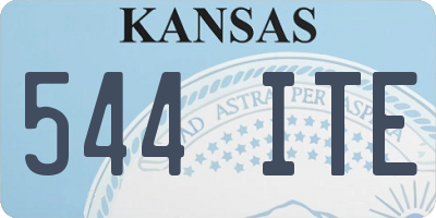 KS license plate 544ITE