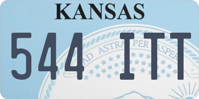 KS license plate 544ITT