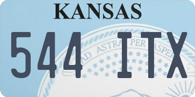 KS license plate 544ITX
