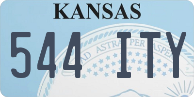 KS license plate 544ITY