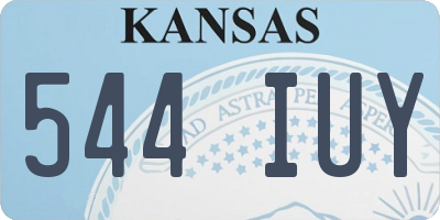 KS license plate 544IUY