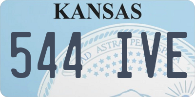 KS license plate 544IVE