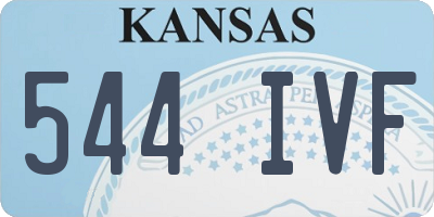 KS license plate 544IVF