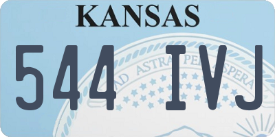 KS license plate 544IVJ