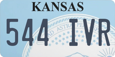 KS license plate 544IVR
