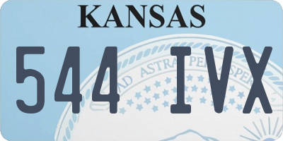 KS license plate 544IVX
