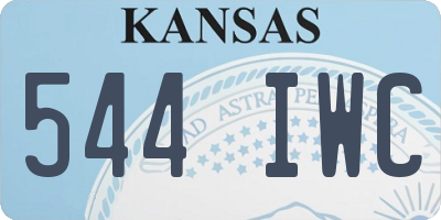 KS license plate 544IWC