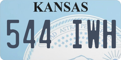 KS license plate 544IWH