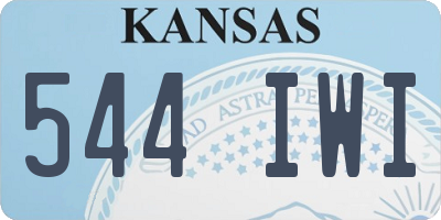 KS license plate 544IWI