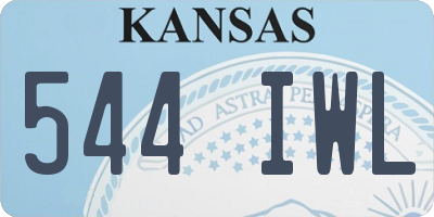 KS license plate 544IWL