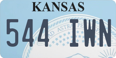 KS license plate 544IWN