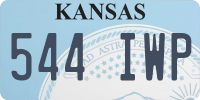 KS license plate 544IWP