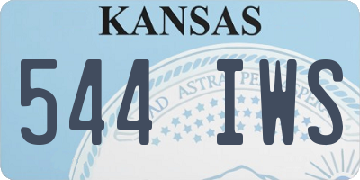 KS license plate 544IWS