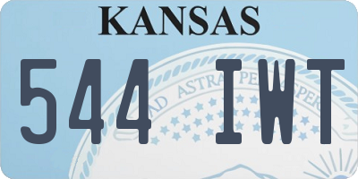 KS license plate 544IWT