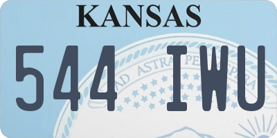 KS license plate 544IWU