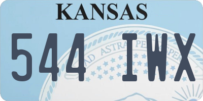 KS license plate 544IWX