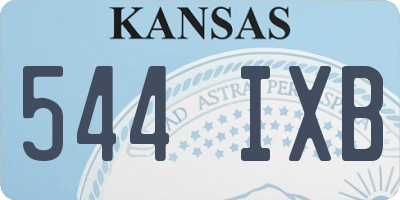KS license plate 544IXB