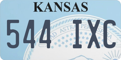 KS license plate 544IXC