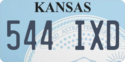 KS license plate 544IXD