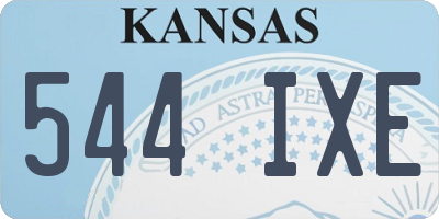 KS license plate 544IXE