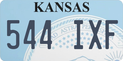 KS license plate 544IXF