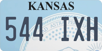 KS license plate 544IXH