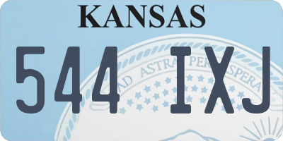KS license plate 544IXJ