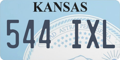 KS license plate 544IXL