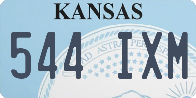 KS license plate 544IXM