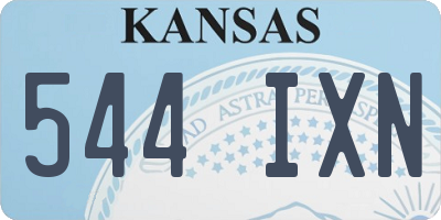 KS license plate 544IXN