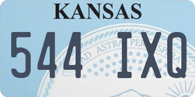KS license plate 544IXQ