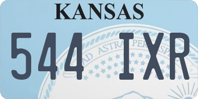 KS license plate 544IXR