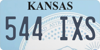 KS license plate 544IXS