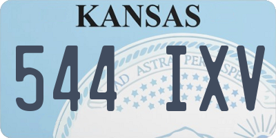KS license plate 544IXV