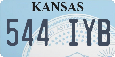 KS license plate 544IYB