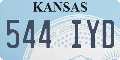 KS license plate 544IYD