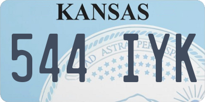 KS license plate 544IYK