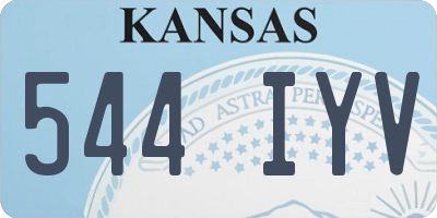 KS license plate 544IYV