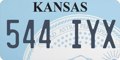 KS license plate 544IYX