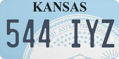 KS license plate 544IYZ